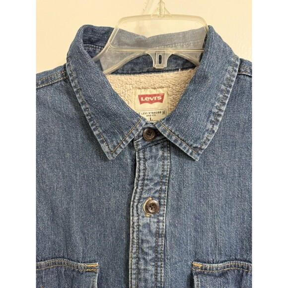 Levi's Sherpa Trucker Men's Shirt Jacket- Size Large - Picture 3 of 16